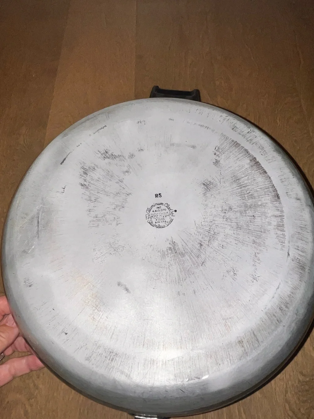 Farberware: Vintage 12” Skillet Aluminum Clad Stainless Steel With Lid